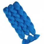 WŁOSY SYNTETYCZNE 60CM- NIEBIESKIE