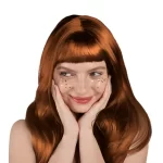 Peruka- długie włosy, rudy