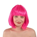 Peruka Kleopatra, neonowy róż