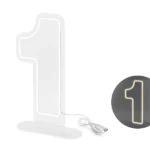 WYNAJEM- Neon LED – Cyfra ”1”, biały, 50cm