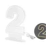 WYNAJEM- Neon LED – Cyfra ”2”, biały, 50cm