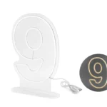 WYNAJEM- Neon LED – Cyfra ”9”, biały, 50cm